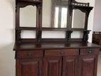 Antique Solid Wood Colonial Sideboard | Vintage Display Cabinet
