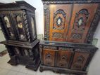 Antique Teak Cupboards Set