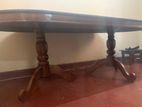 Antique Teak Finish Dining Table (Six Seater)