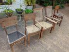 Antique Teak Wood Chair Set