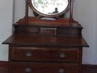 Antique Teak Wood Dressing Table with Mirror