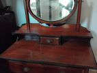Antique Teak Wood Dressing Table with Mirror