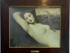 Antique Wall Painting - Sleeping Venus 24" x20" with Old Frame