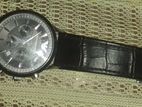 AR 2447 Emporio Armani Man's Black Leather Watch