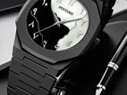 Arabic Dial Watch for Men Waterproof Quartz Wrist Black Band