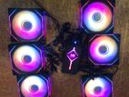 Argb 6 Fan Kit with Remote Controler