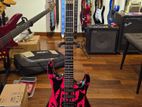 Aria Pro II Japan Magna "Aura" Artist Model Superstrat (Pink Graffiti)