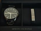 Armani Exchange Watch with Leather Bracelet