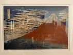 Art Print Poster "red Fuji" by Hokusai with A Frame
