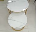 Artificial marble top metal frame coffe table