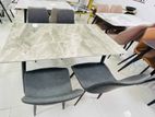 Ash Shine Granite Top 4 Chair Dining Table Set -GT415