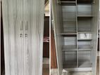 Ash White Melamine Wardrobe 2D