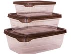 Asian 3 Pcs Plastic Container Set
