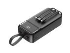 Aspor A317 Power Bank High Capacity 30000mAh Built-In Cables C-type