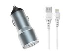 ASPOR A931 metal car iphone charger 2 port usb adapter mobile phone