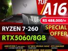 Asus TUF A16 +RTX 5060 Brandnew +16GB|Gaming Laptops Limited Offer