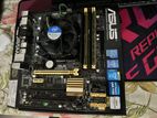 B85 Gaming Motherboard with CPU and RAM