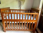 Baby Cot Teak Wood with Mattress