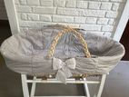 Baby Moses Rocking Cradle Including Quilt and Stand
