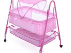 Baby Swinging Crib with Mosquito Net for Newborns (S208)