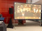 Back Projector Screen Setup for Rent