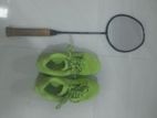 Badminton Racquet with Sports Shoes