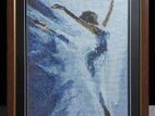 Ballet Dancer Finished Cross Stitch