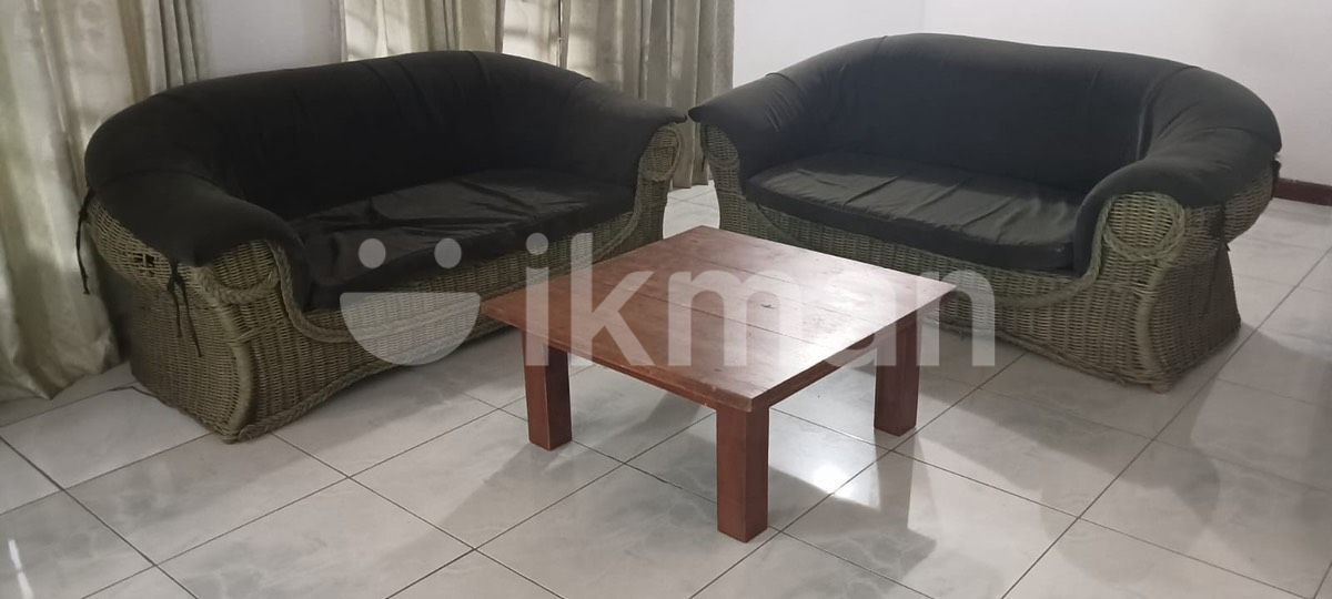 Bamboo Sofa Set with Wooden Coffee Table for Sale | Colombo 5 | ikman