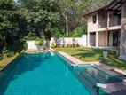 Bandaragama Waterfront Furnished House With Pool for Rent (LEC184)