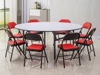 Banquet Table With 8 Folding Chair