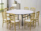 Banquet Table With 8 Tiffany Chair Full Set