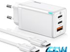 Baseus 65W GaN5 3 Port PD Super Fast Laptop Macbook Charger Adapter