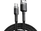 Baseus Cafule 1M Cable USB For Type-C 3A-Gray+Black
