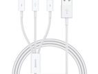 Baseus M+L+C 3.5A 1.5m Superior Series Fast Charging Data Cable White