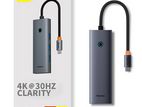 BASEUS Ultra Joy 5in1 Hub Adapter USB 3.0x3 + 4K@30Hz PD 100W