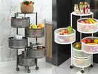 Bathroom 4 Layer Revolving Multi Purpose Cart