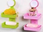 Bathroom Soap Box - Double Layer shelf Rack