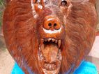 Bear Face Carving Ornament.