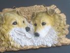 Beautiful 3D Dog "WELCOME" Wall hanging