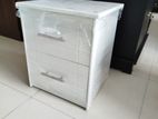 Bedside Table White & Black
