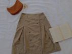 Beige Colour Sporty Skirt