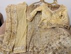 Beige Gold Heavy Bridal Lehenga