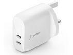 Belkin BoostCharge Dual USB-C PD Wall Charger 40W