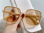 Big Square Frame Sunglasses Woman Vintage Gradient