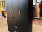 Black 3 Door Melamine Almari Cupboard .