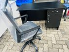 Black 4x2 Office Table and Chairs