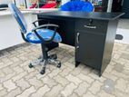 Black 4x2 Office Table and Chairs