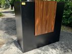 Black & Brown Counter Cashier Table 4ft