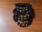 Black Beads Tiger Mix Braclate