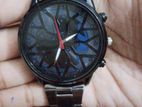 Black Chain Wheel Watch